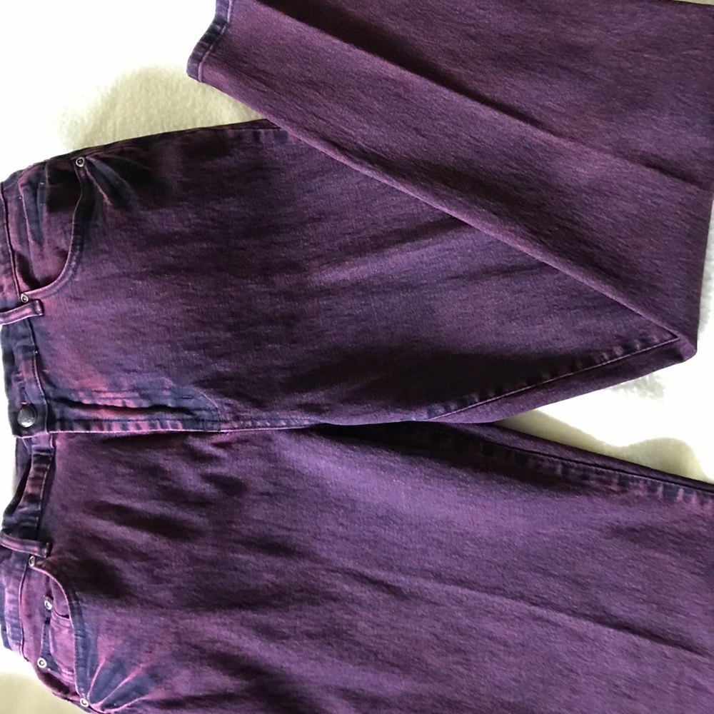 Diane Gilman eggplant stretch jeans